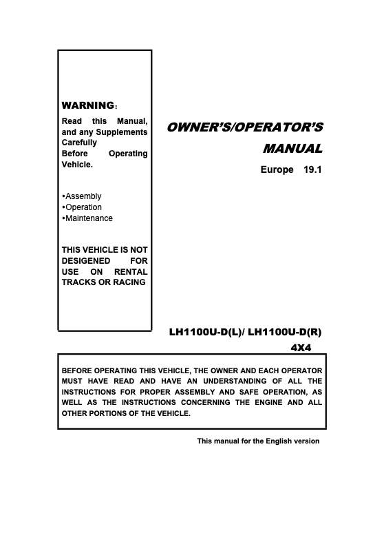 CFMOTO Manual